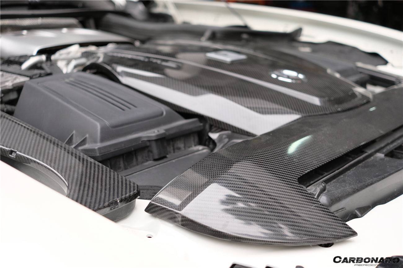 Reemplazo de cubierta de radiador de fibra de carbono para Mercedes Benz AMG GT GTS Carbonado 2015-2020