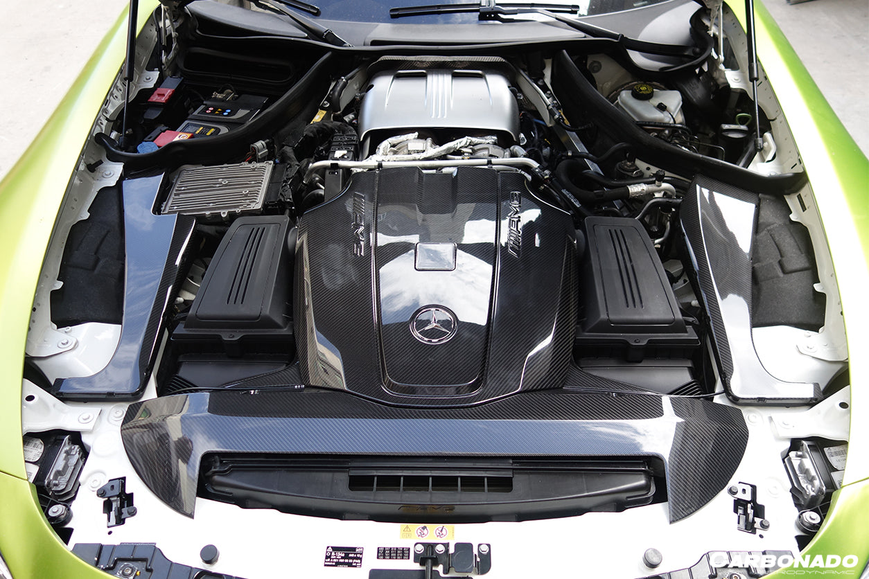 Reemplazo de cubierta de motor de fibra de carbono para Mercedes Benz AMG GT GTS Carbonado 2015-2020