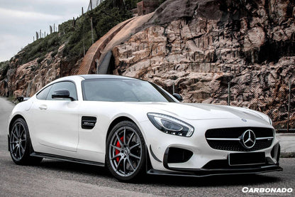 Carbonado 2015-2017 Mercedes Benz AMG GT  GTS RZS Style Carbon Fiber front bumper Canards