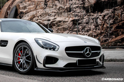 Carbonado 2015-2017 Mercedes Benz AMG GT  GTS RZS Style Carbon Fiber front bumper Canards