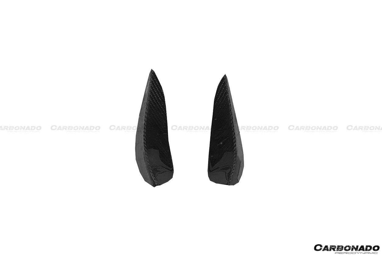 Carbonado 2015-2017 Mercedes Benz AMG GT  GTS RZS Style Carbon Fiber front bumper Canards