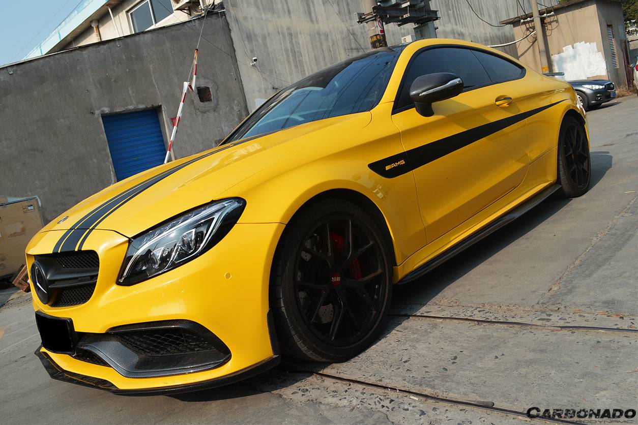 Faldones laterales estilo PS para Mercedes Benz Clase C W205 Coupé Carbonado 2015-2021