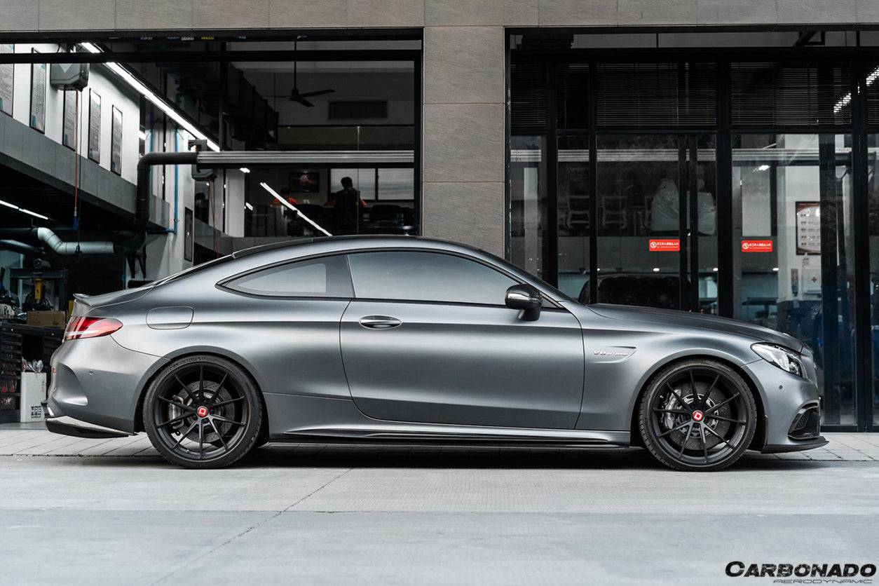Faldones laterales estilo PS para Mercedes Benz Clase C W205 Coupé Carbonado 2015-2021
