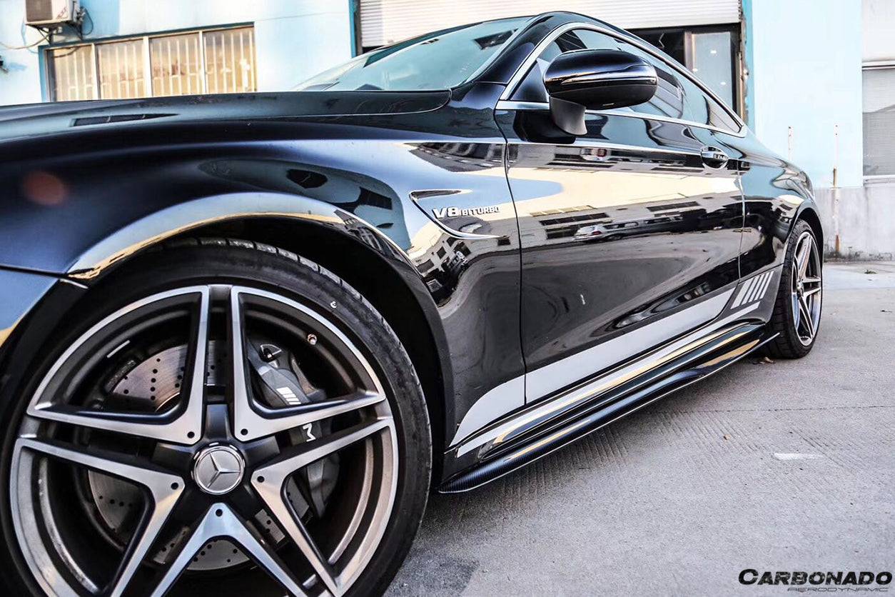 Faldones laterales estilo PS para Mercedes Benz Clase C W205 Coupé Carbonado 2015-2021