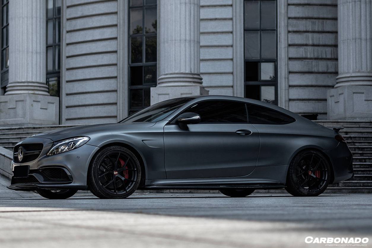 Faldones laterales estilo PS para Mercedes Benz Clase C W205 Coupé Carbonado 2015-2021