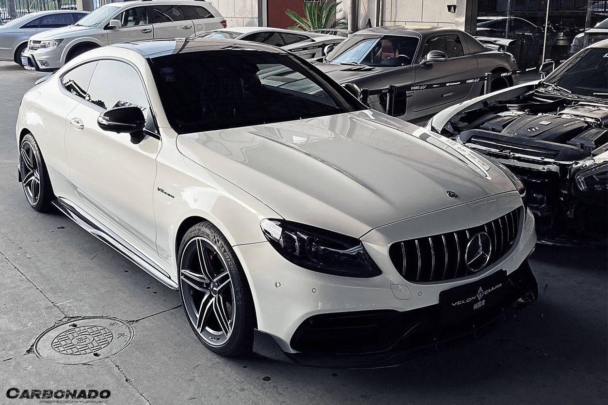 Faldones laterales estilo PS para Mercedes Benz Clase C W205 Coupé Carbonado 2015-2021
