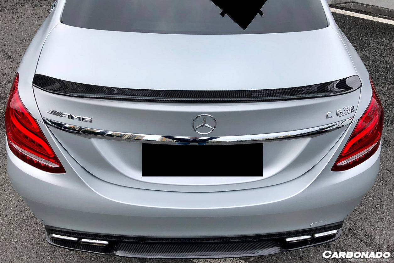 Alerón de maletero estilo PS para Mercedes Benz Clase C W205 Sedán Carbonado 2015-2021