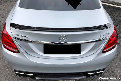 Alerón de maletero estilo PS para Mercedes Benz Clase C W205 Sedán Carbonado 2015-2021