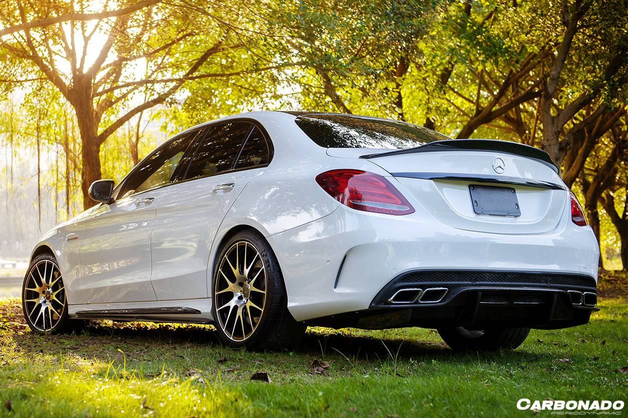Alerón de maletero estilo PS para Mercedes Benz Clase C W205 Sedán Carbonado 2015-2021