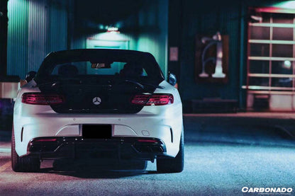 Carbonado 2014-2021 Mercedes Benz C217 S63  S65 AMG Coupe OE Style Carbon Fiber Rrar Bumper Caps