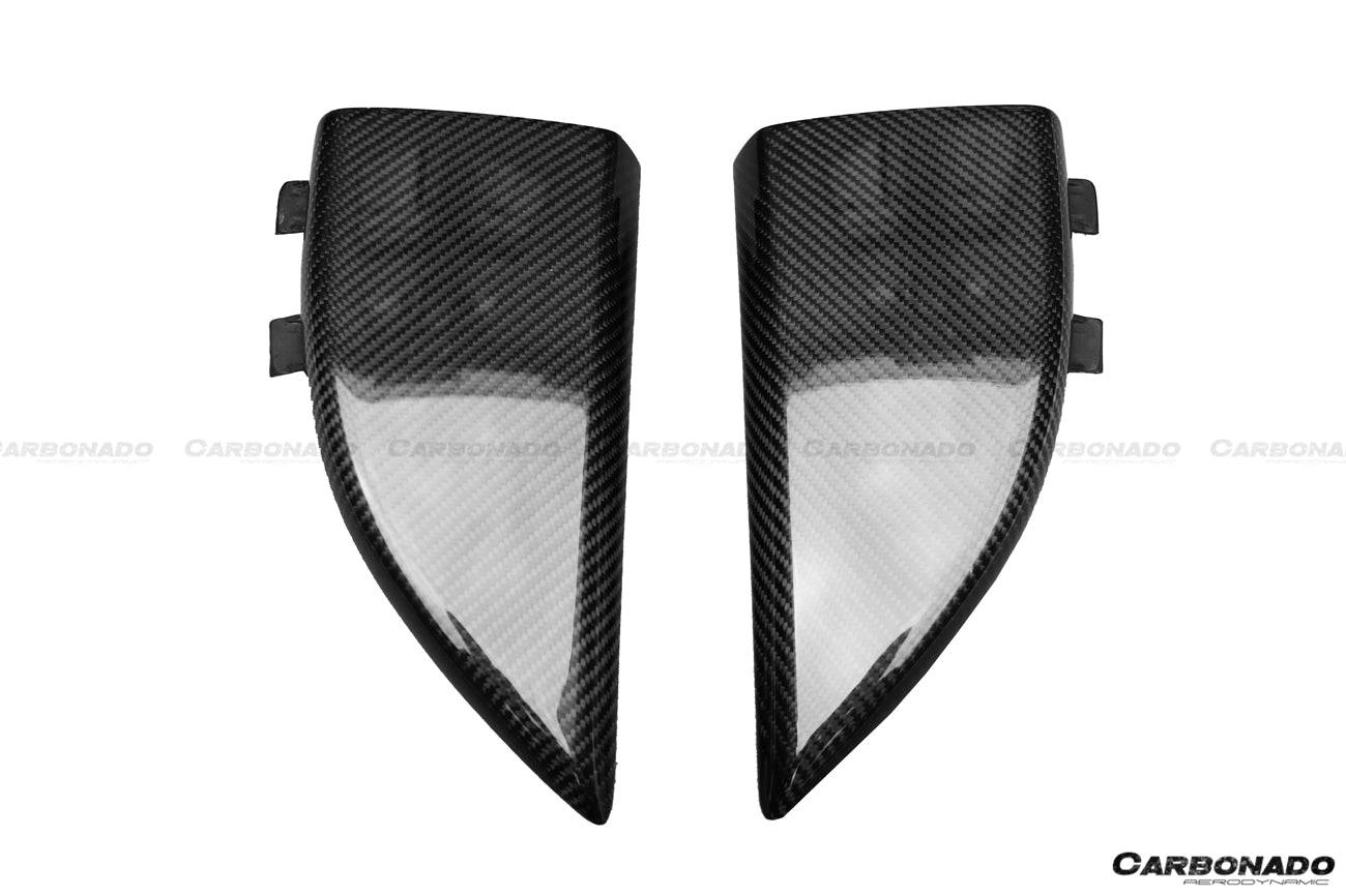Carbonado 2014-2021 Mercedes Benz C217 S63  S65 AMG Coupe OE Style Carbon Fiber Rrar Bumper Caps