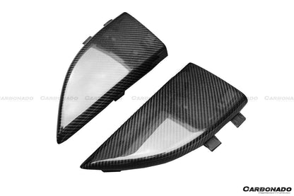 Carbonado 2014-2021 Mercedes Benz C217 S63  S65 AMG Coupe OE Style Carbon Fiber Rrar Bumper Caps