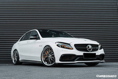 Carbonado 2015-2021 Mercedes Benz W205 C63  S AMG Sedan BKSS Style Carbon Fiber Front Lip