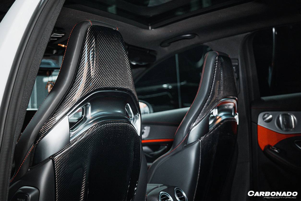 Carbonado 2015-2021 Mercedes Benz C63 & CLA45 & A45 AMG Sedan Carbon Fiber Seat-back Cover