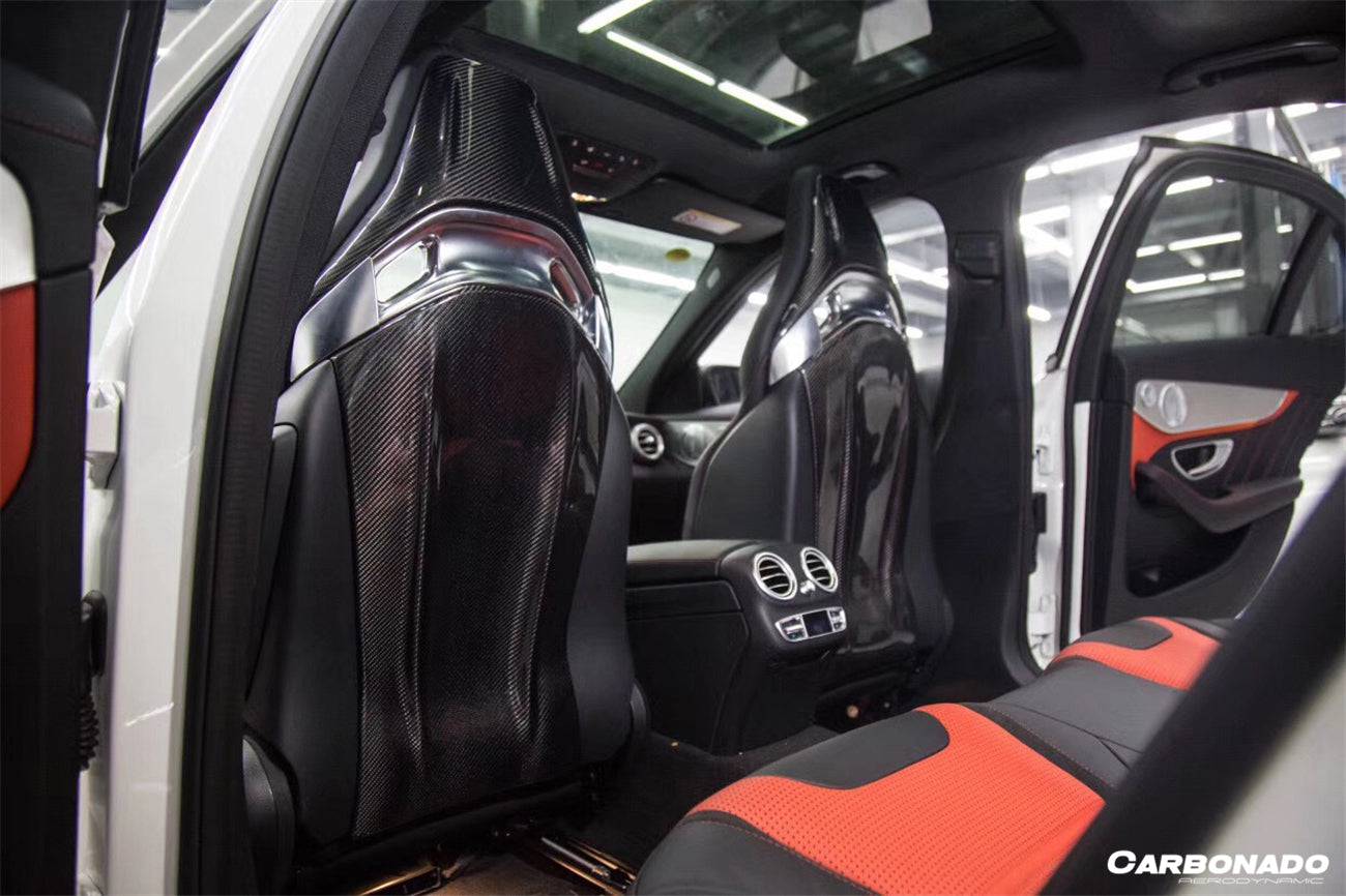 Carbonado 2015-2021 Mercedes Benz C63 & CLA45 & A45 AMG Sedan Carbon Fiber Seat-back Cover