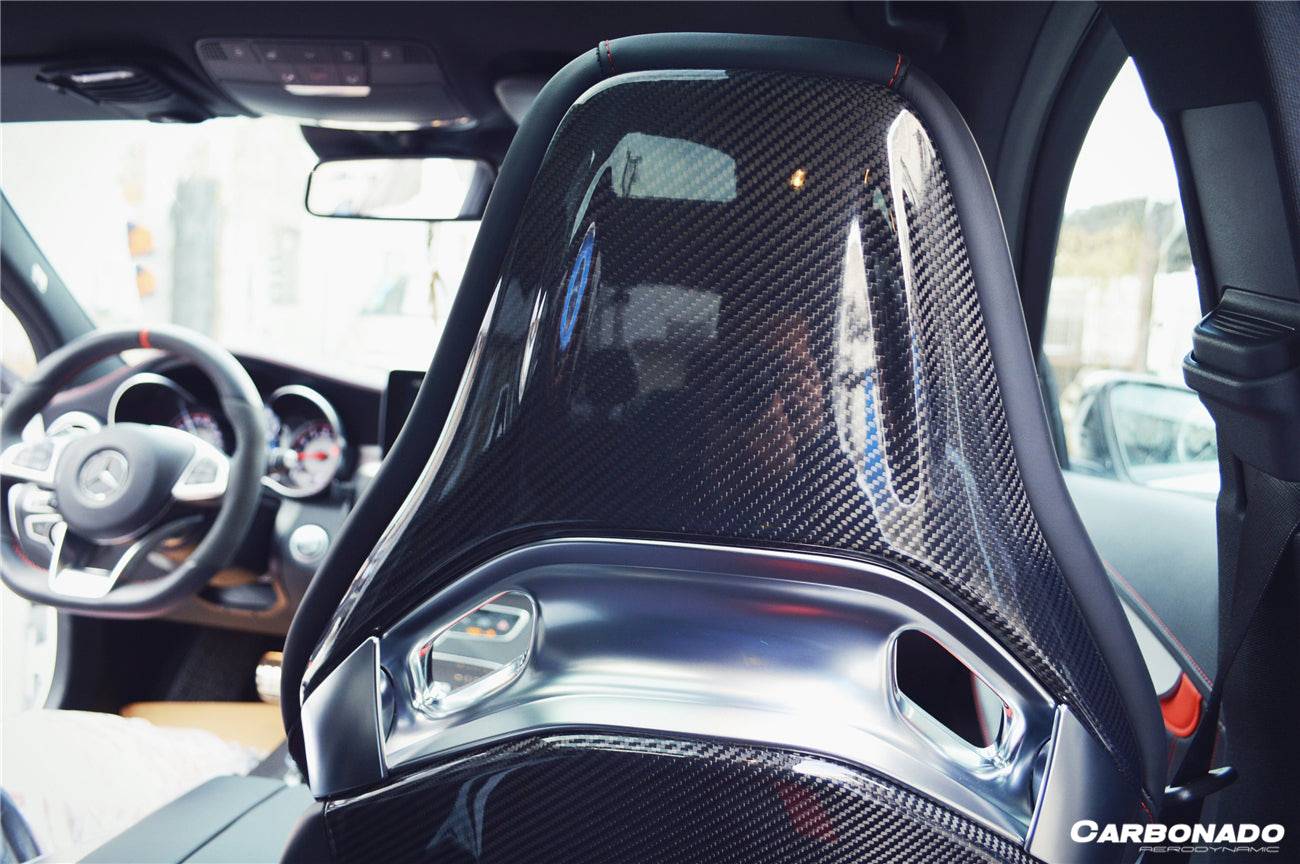 Carbonado 2015-2021 Mercedes Benz C63 & CLA45 & A45 AMG Sedan Carbon Fiber Seat-back Cover