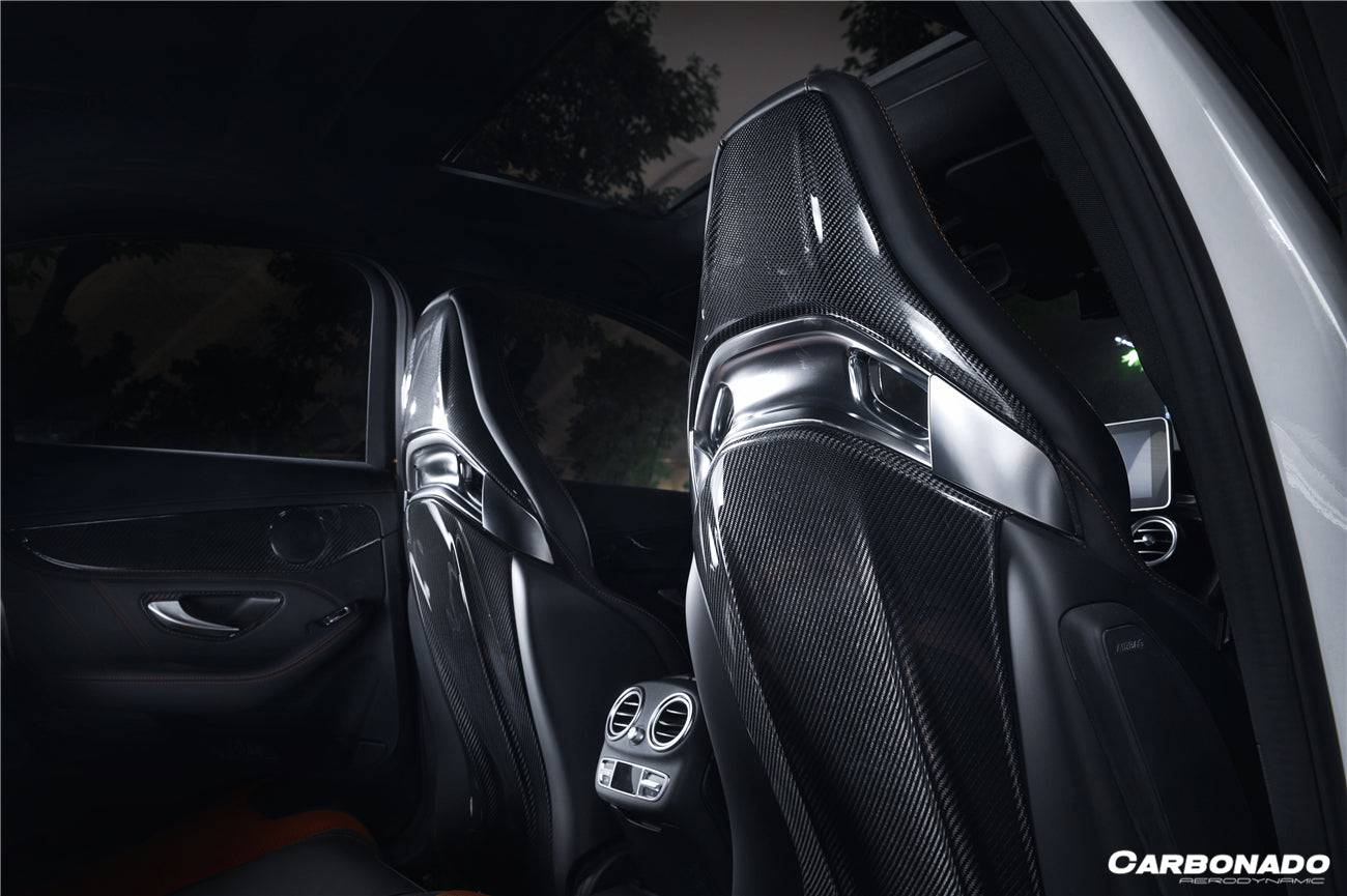 Carbonado 2015-2021 Mercedes Benz C63 & CLA45 & A45 AMG Sedan Carbon Fiber Seat-back Cover