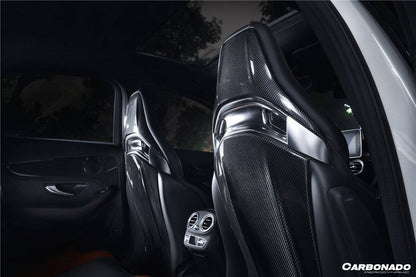 Carbonado 2015-2021 Mercedes Benz C63 & CLA45 & A45 AMG Sedan Carbon Fiber Seat-back Cover