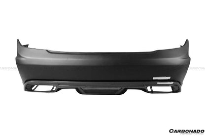 Parachoques trasero estilo P con puntas de escape para Mercedes Benz Clase C W204 Carbonado 2008-2014
