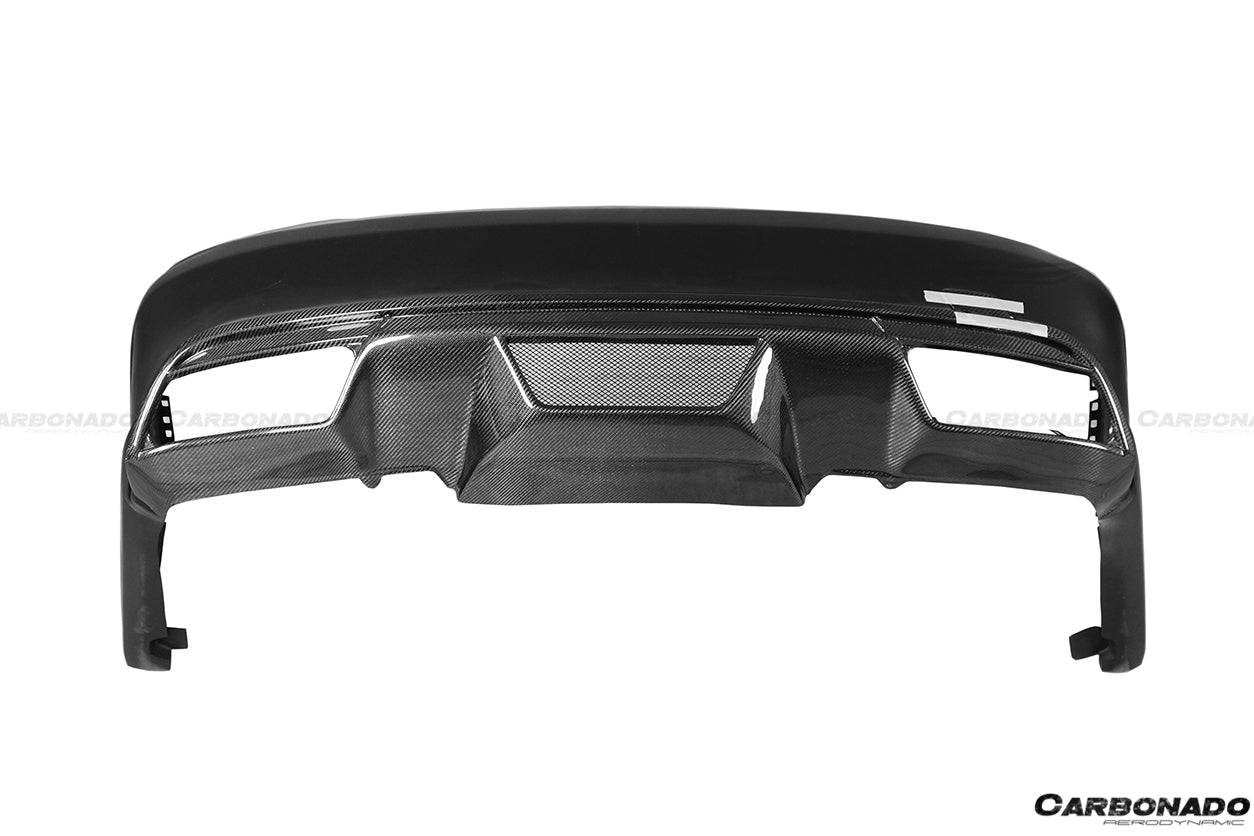Parachoques trasero estilo P con puntas de escape para Mercedes Benz Clase C W204 Carbonado 2008-2014