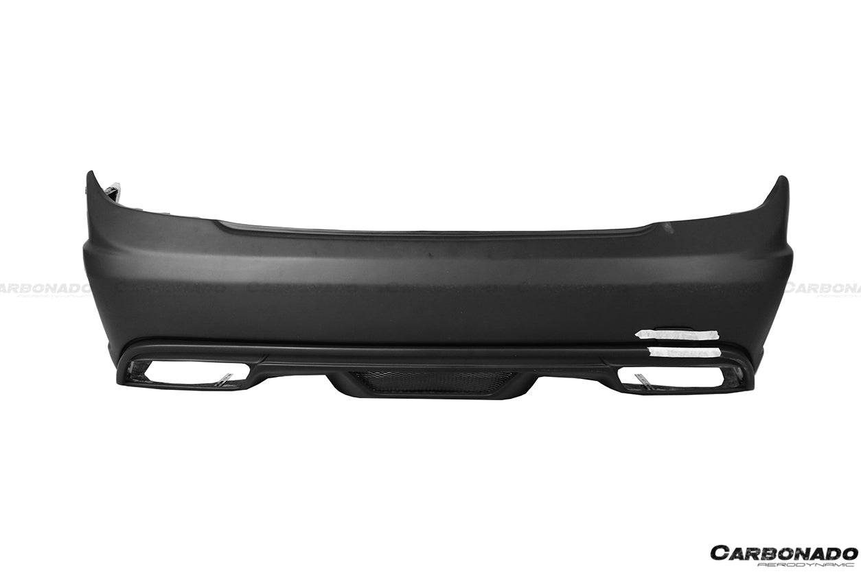 Parachoques trasero estilo P con puntas de escape para Mercedes Benz Clase C W204 Carbonado 2008-2014