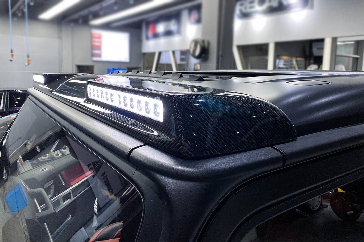 Carbonado 2019-2025 Mercedes Benz G-Class W464 | W465 G-Wagon BR Style Front Roof Spoiler | Fit G500,G550,G63 AMG