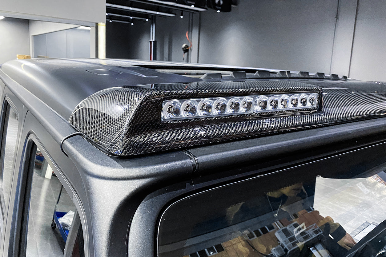 Carbonado 2019-2025 Mercedes Benz G-Class W464 | W465 G-Wagon BR Style Front Roof Spoiler | Fit G500,G550,G63 AMG