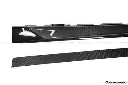 Faldones laterales estilo Carbonado 2017-2020 Mercedes Benz S63 AMG W222.2 Sedan MSY