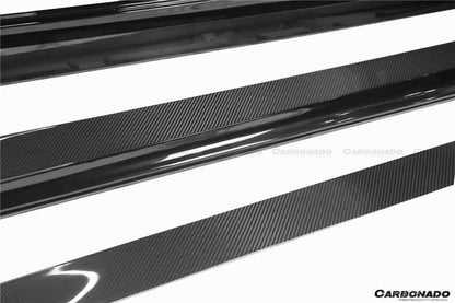 Faldones laterales estilo Carbonado 2017-2020 Mercedes Benz S63 AMG W222.2 Sedan MSY