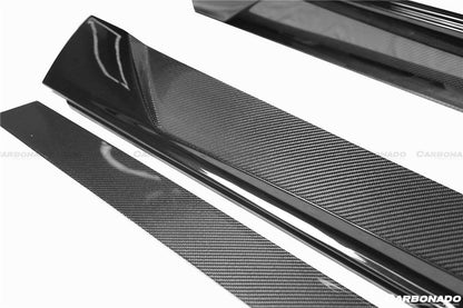 Faldones laterales estilo Carbonado 2017-2020 Mercedes Benz S63 AMG W222.2 Sedan MSY