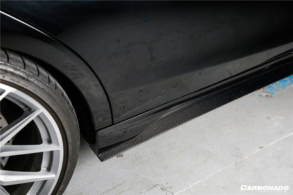 Faldones laterales estilo Carbonado 2017-2020 Mercedes Benz S63 AMG W222.2 Sedan MSY