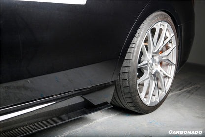 Faldones laterales estilo Carbonado 2017-2020 Mercedes Benz S63 AMG W222.2 Sedan MSY