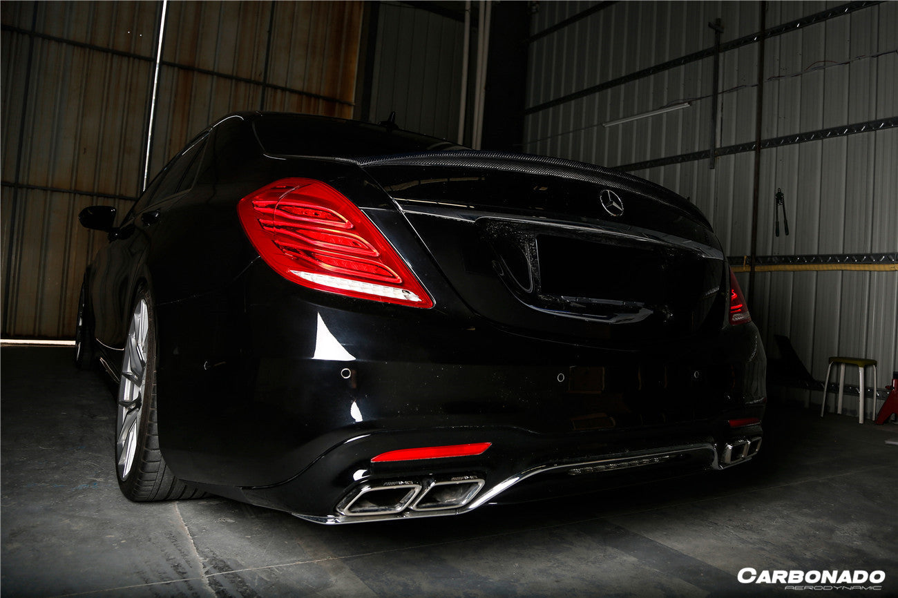 Carbonado 2014-2020 Mercedes Benz S63 AMG W222 Sedan MSY Style Carbon Fiber Trunk Spoiler