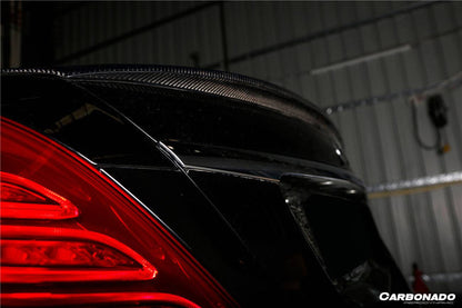 Carbonado 2014-2020 Mercedes Benz S63 AMG W222 Sedan MSY Style Carbon Fiber Trunk Spoiler