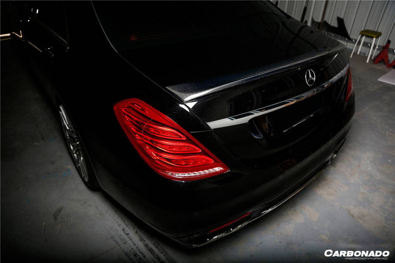 Carbonado 2014-2020 Mercedes Benz S63 AMG W222 Sedan MSY Style Carbon Fiber Trunk Spoiler