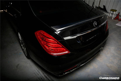 Carbonado 2014-2020 Mercedes Benz S63 AMG W222 Sedan MSY Style Carbon Fiber Trunk Spoiler