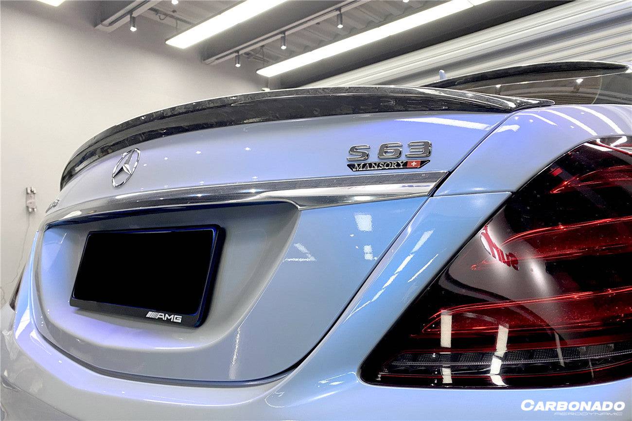 Carbonado 2014-2020 Mercedes Benz S63 AMG W222 Sedan MSY Style Carbon Fiber Trunk Spoiler