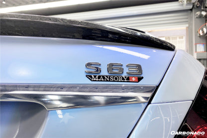 Carbonado 2014-2020 Mercedes Benz S63 AMG W222 Sedan MSY Style Carbon Fiber Trunk Spoiler
