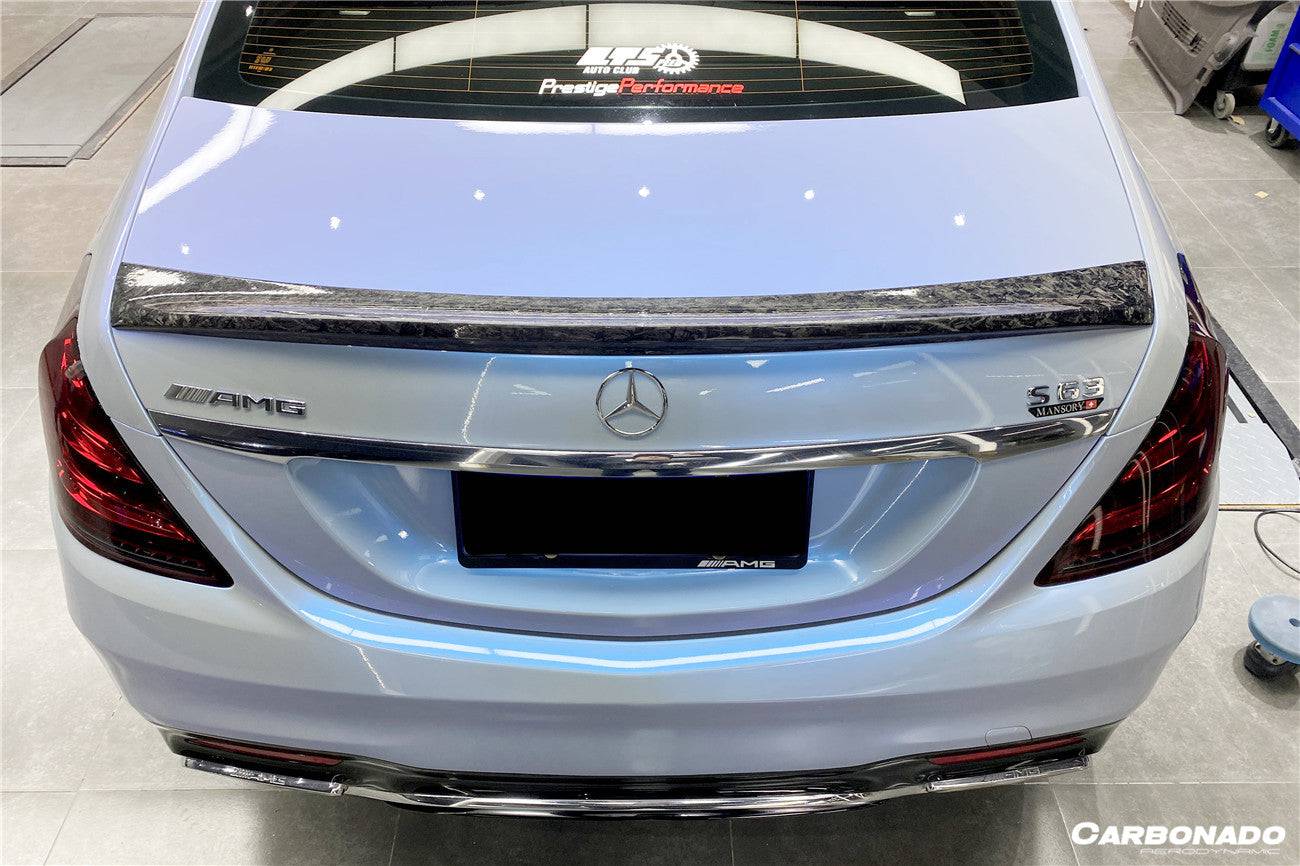 Carbonado 2014-2020 Mercedes Benz S63 AMG W222 Sedan MSY Style Carbon Fiber Trunk Spoiler