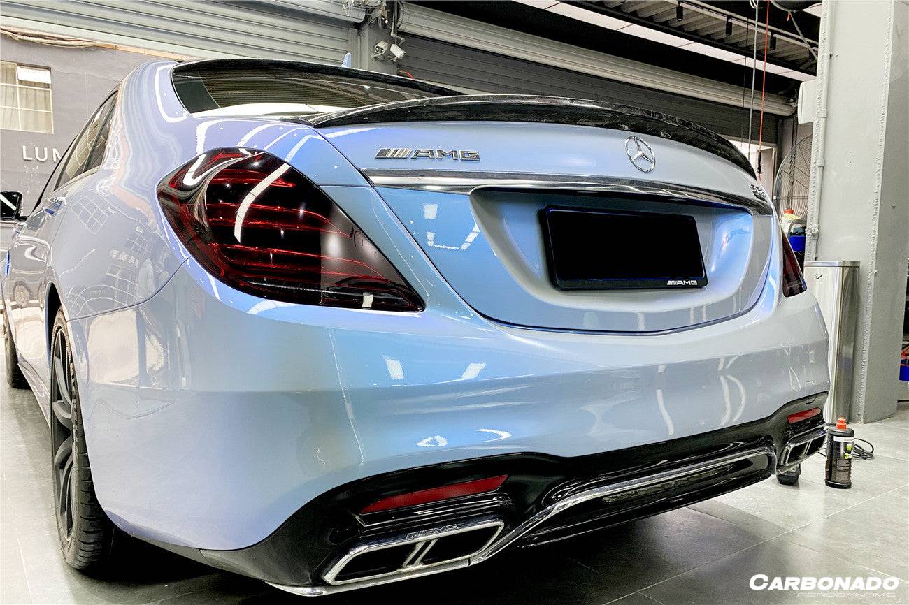 Carbonado 2014-2020 Mercedes Benz S63 AMG W222 Sedan MSY Style Carbon Fiber Trunk Spoiler