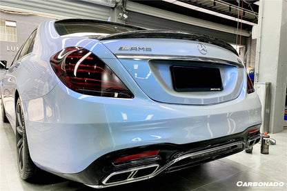 Carbonado 2014-2020 Mercedes Benz S63 AMG W222 Sedan MSY Style Carbon Fiber Trunk Spoiler