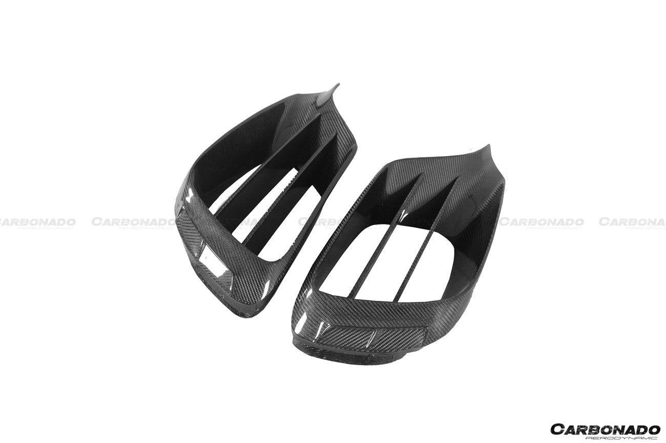 Carbonado 2017-2020 Mercedes Benz S63 AMG W222.2 Sedan MSY Style Carbon Fiber Front Bumper Vents