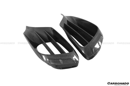 Carbonado 2017-2020 Mercedes Benz S63 AMG W222.2 Sedan MSY Style Carbon Fiber Front Bumper Vents