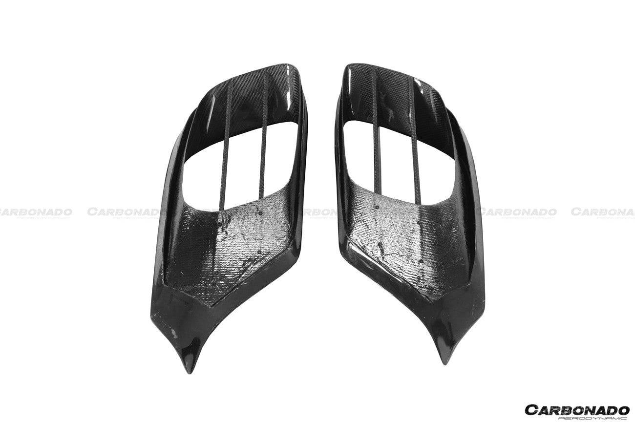 Carbonado 2017-2020 Mercedes Benz S63 AMG W222.2 Sedan MSY Style Carbon Fiber Front Bumper Vents
