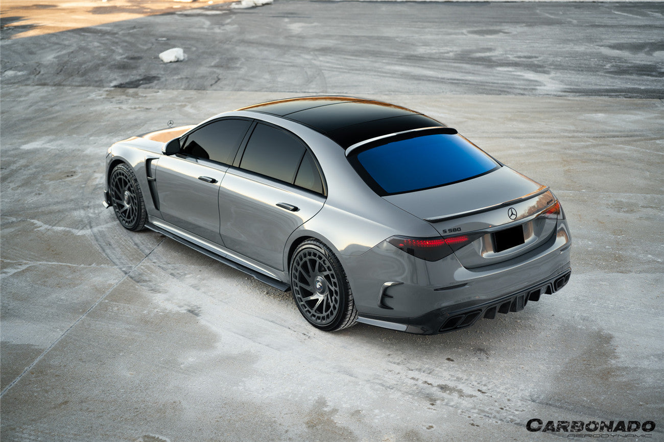 Carbonado 2021-UP Mercedes Benz S Class W223 Sedan MSY Style Side Skirts (Long Model)