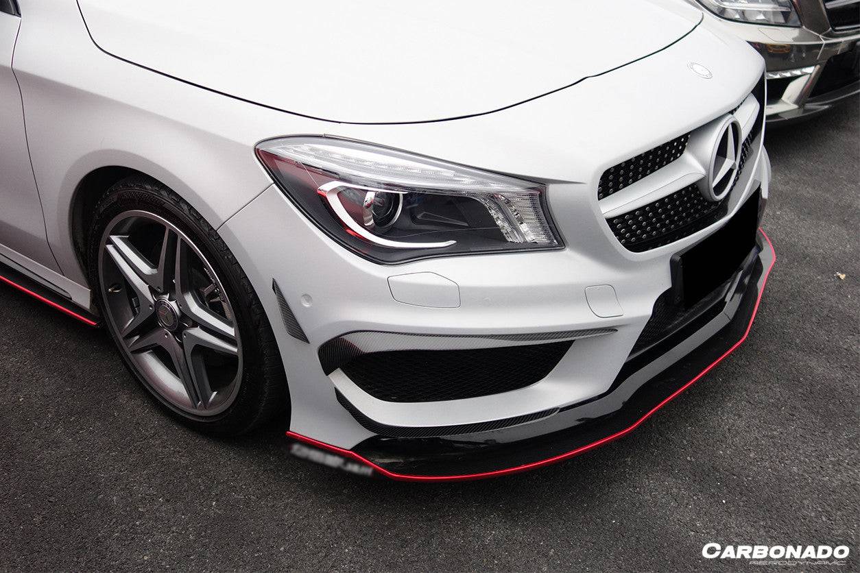 Carbonado 2014-2016 Mercedes Benz W117 CLA Sport    CLA45 AMG RZS Style Front Canards
