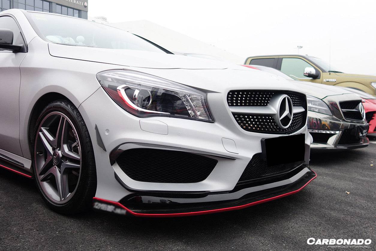 Carbonado 2014-2016 Mercedes Benz W117 CLA Sport    CLA45 AMG RZS Style Front Canards