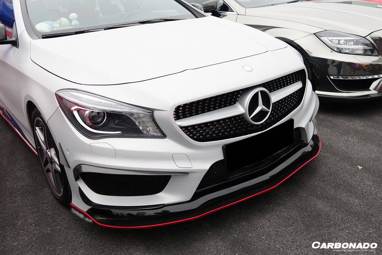 Carbonado 2014-2016 Mercedes Benz W117 CLA Sport    CLA45 AMG RZS Style Front Canards