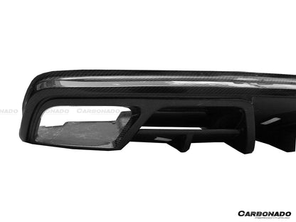 Carbonado 2014-2016 Mercedes Benz W117 CLA Sport & CLA45 AMG PA Style Rear Diffuser with exhaust tips