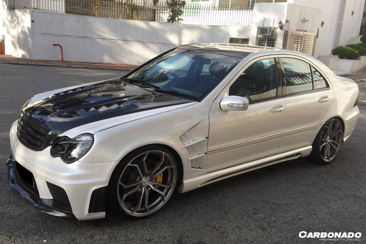 Carbonado WI Style Side Skirts | 2001-2007 Mercedes Benz W203 C Class